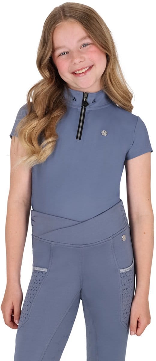 Qhp Trainingsshirt Qhp Aubree Kids Lichtblauw - 164