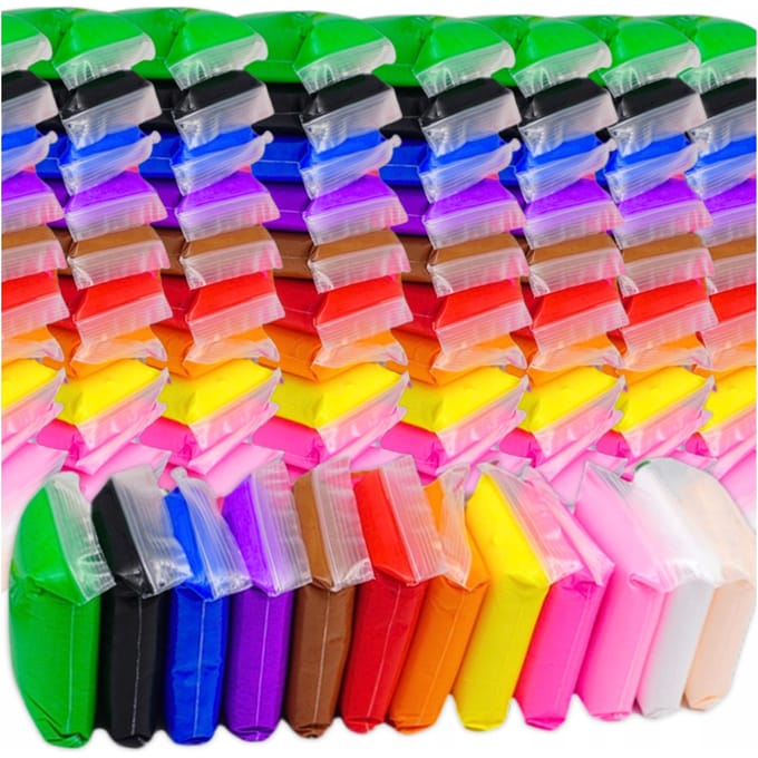 Piankolina plastic klei 108 zakjes schuim voor kinderen 3 jaar +