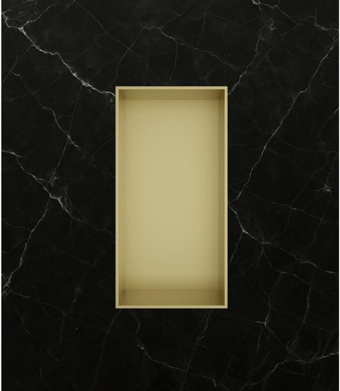 Hotbath &More BOX015F inbouwnis 30x15x10cm zonder frame geborsteld messing PVD