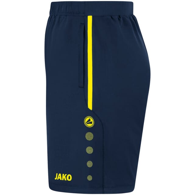 Jako Allround Trainingsshort Dames - Marine / Fluogeel | Maat: 42