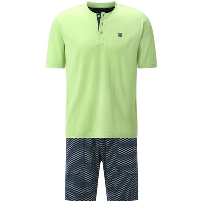 Jan Vanderstorm herren Korte Pyjama - 48/50 - lichtgroen - Plus Size