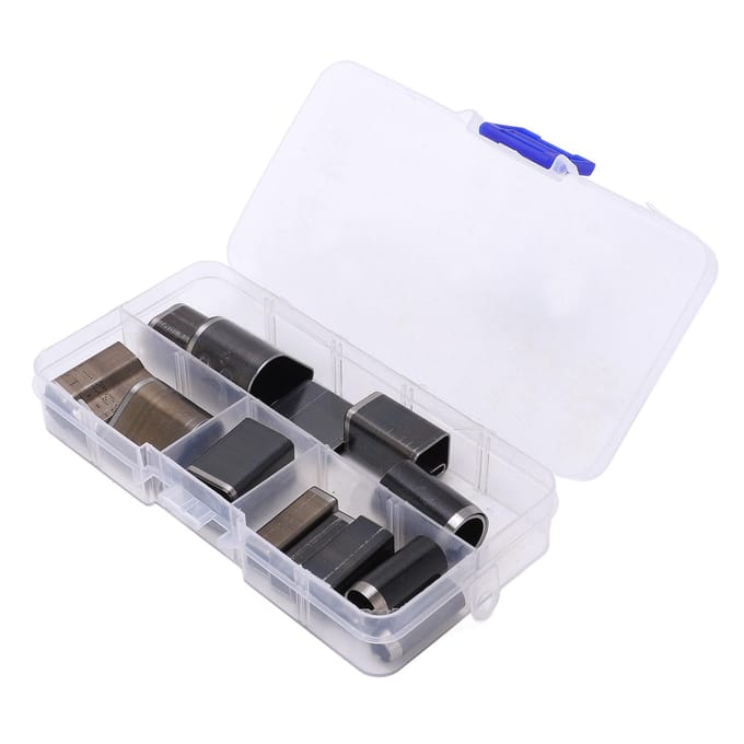 18 stuks leren perforator, multi-vorm, DIY mobiele telefoon beschermhoes holster perforator set gray