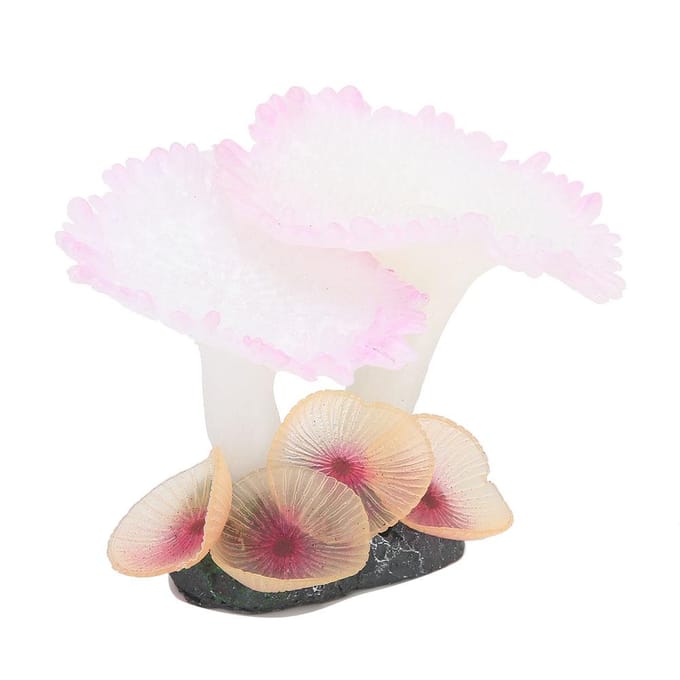 Simulation d'aquarium Corail Artificiel Oursin Décoration de Paysage d'Aquarium MI409 white