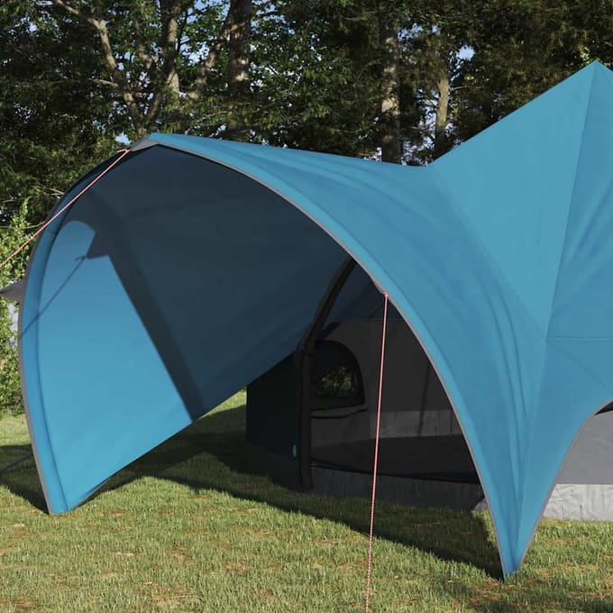 vidaXL - Teepee - Tent - voor - 5 - Personen - 5-persoons - Blauw - en - Grijs