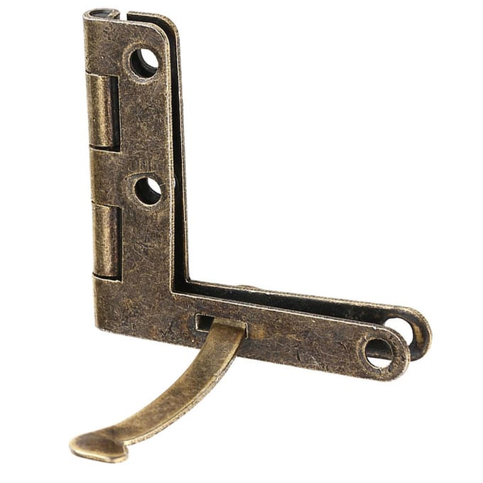 20pcs 90 degrees  Angle Support Spring Hinge for Small Jewelry Wine Case Watch Box Wooden Lid (Bronze)