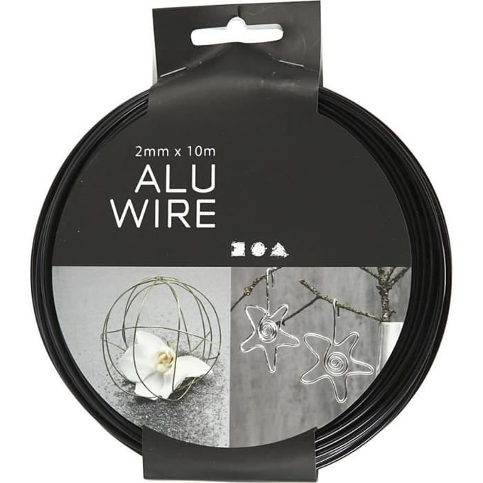 Creativ Company Soft Aluminum Wire Black 2mm 10 Meter