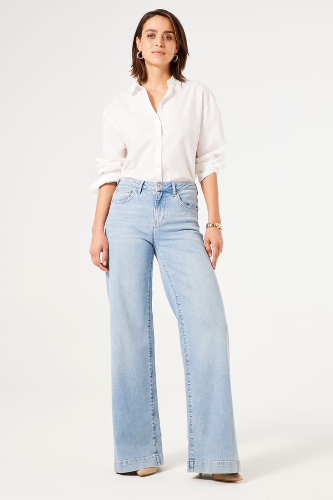 GARCIA Celia Wide Dames Wide Fit Jeans Blauw