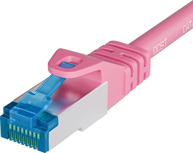 Qost - CAT6A 10G internetkabel - LSZH / UTP - 10 Gbps / 500 MHz - RJ45 Connectoren - Patchkabel / Netwerkkabel - 25 meter - Roze