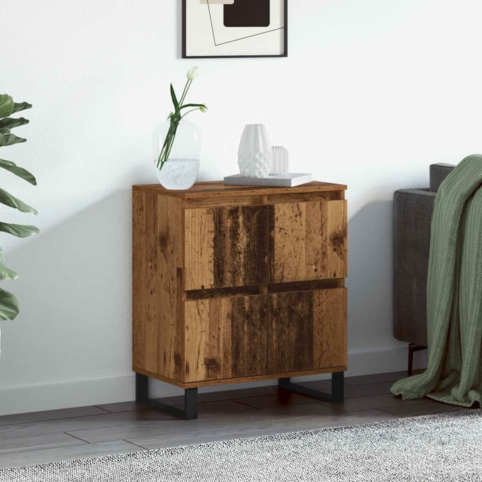 vidaXL - Dressoir - Oudhout - 60 - x - 35 - x - 70 - cm