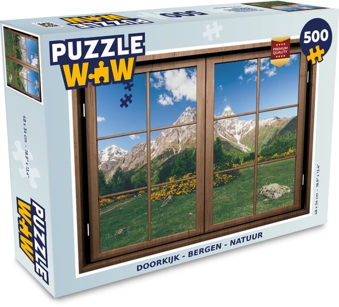 Puzzel Doorkijk - Berg - Natuur - Legpuzzel - Puzzel 500 stukjes