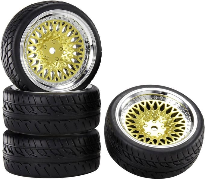 Reely 1:10 Straatmodel Complete wielen Racing CLS Goud 4 stuk(s)