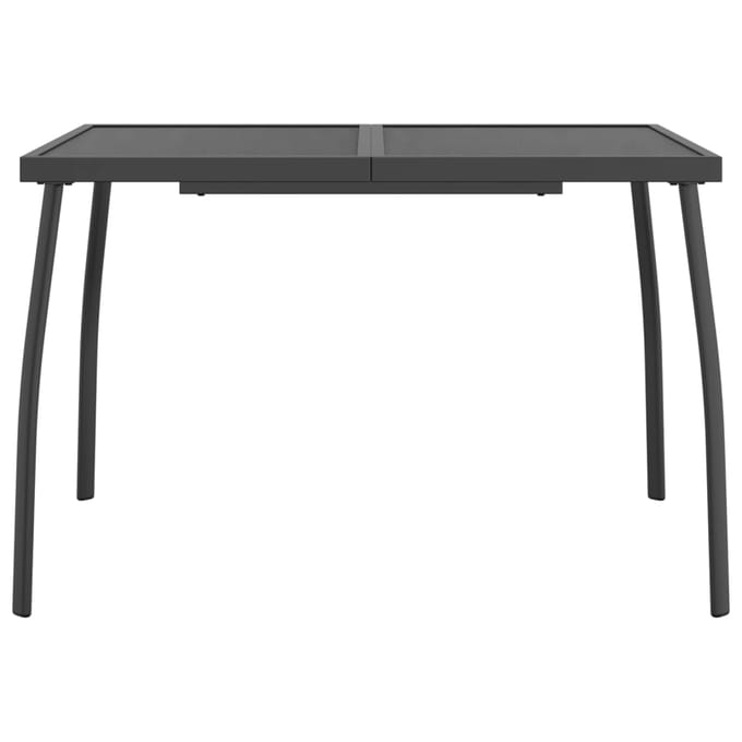 vidaXL - Tuintafel - 110x80x72 - cm - staalgaas - antracietkleurig