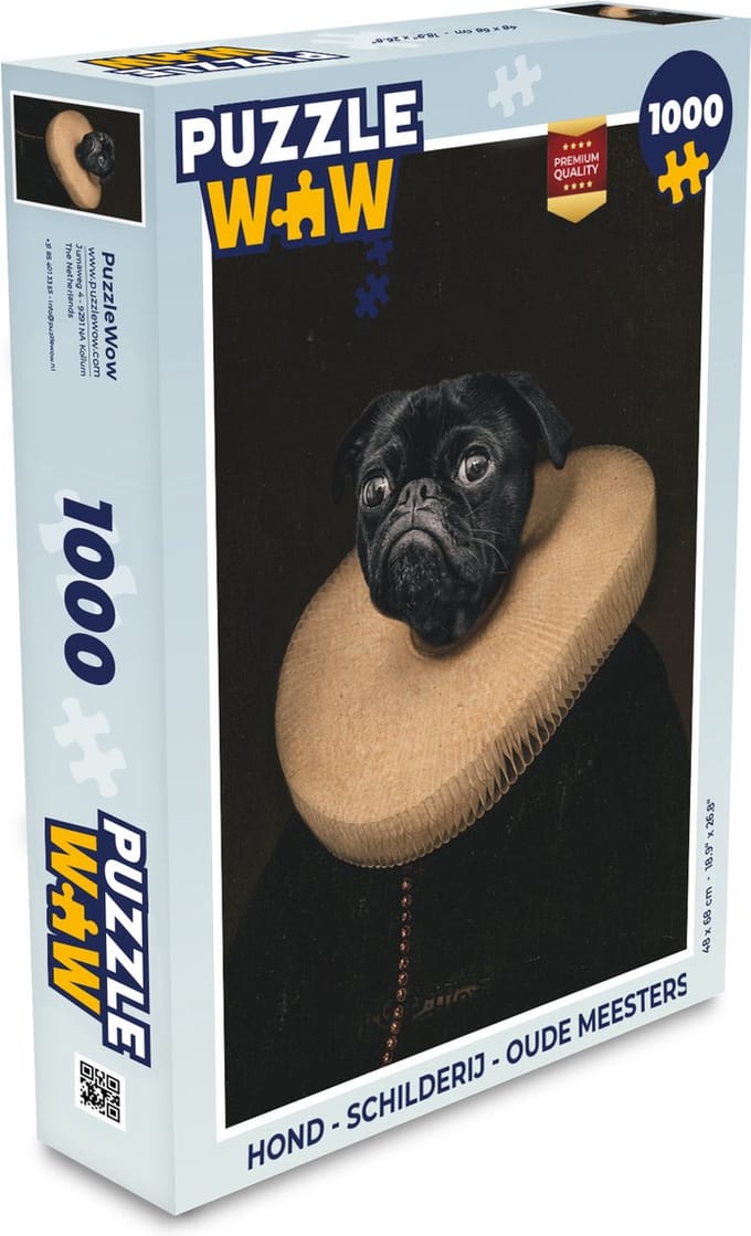 Puzzel Hond - Schilderij - Oude meesters - Legpuzzel - Puzzel 1000 stukjes volwassenen