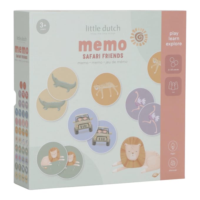 Little Dutch Memo spel FSC - Safari Friends