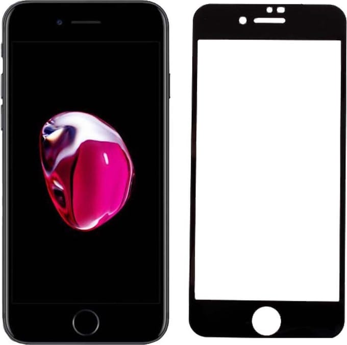 Smartphonica iPhone 7/8 Plus full cover tempered glass screenprotector van gehard glas met afgeronde hoeken geschikt voor Apple iPhone 7 Plus;Apple iPhone 8 Plus