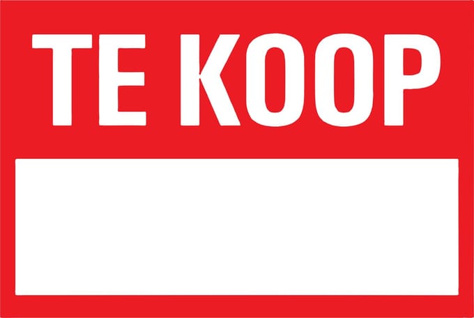 A3 Formaat Te Koop Bord van Stevig 2 mm Polystyreen - Perfect voor Effectieve Verkoopboodschappen!