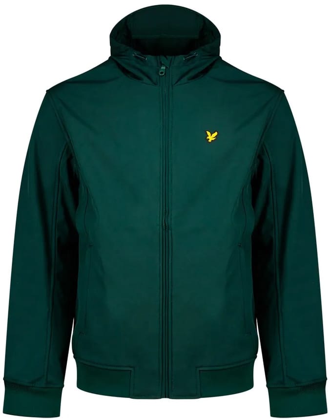 Lyle & Scott Fleece back softshell jacket - dark green
