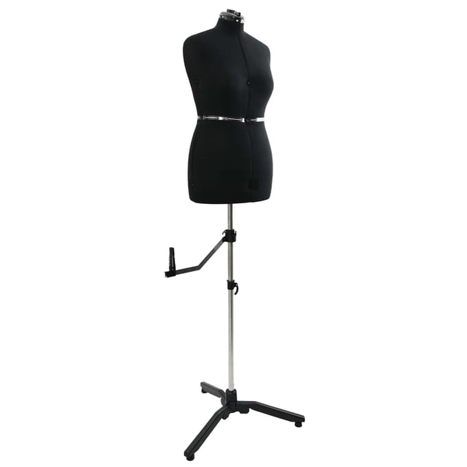 Mannequin de couture réglable pour femme Velours Noir