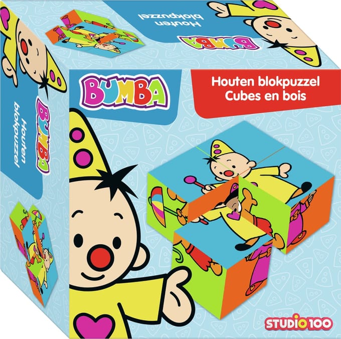 Studio 100 Bumba houten blokpuzzel (4 blokken) Houten puzzels