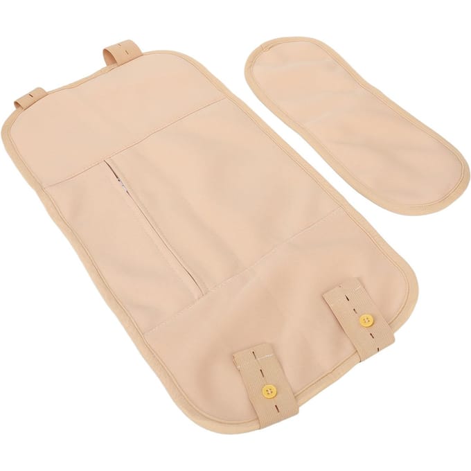 Ricinusolie Pakking Kit Herbruikbare Zachte Verstelbare Ricinusolie Nek Taille Wrap voor Insomnia Lever beige