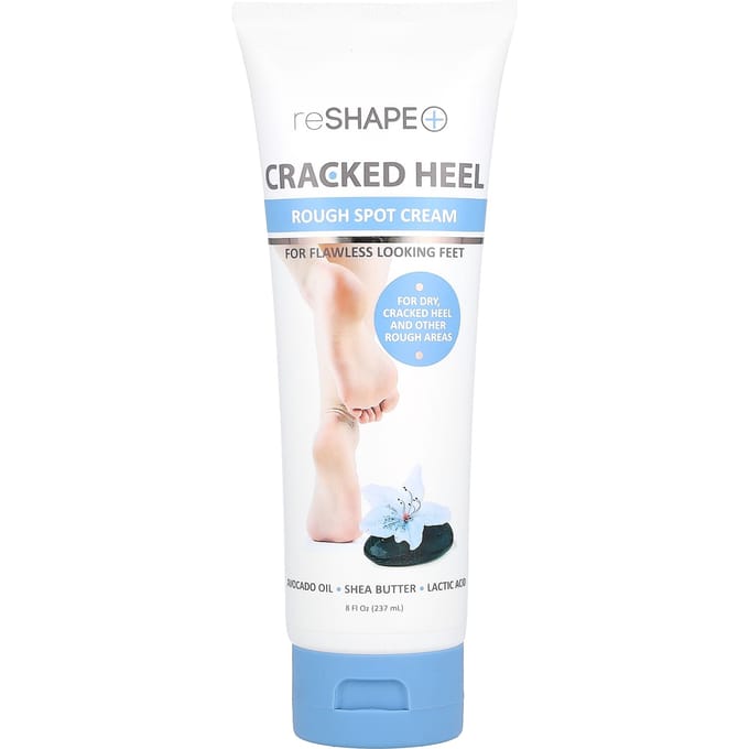 Reshape Plus, Cracked Heels, Rough Spot Cream, 8 fl oz (237 ml) white