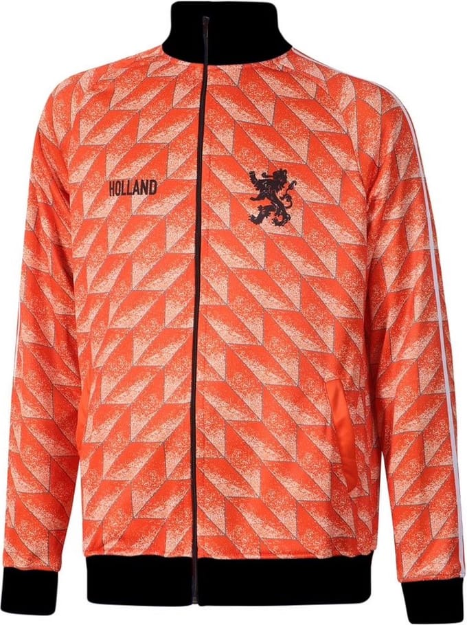 EK 88 Trainingsjack 1988 - Eigen Naam - Oranje - Kind en Volwassenen-S
