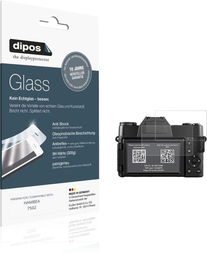dipos – 2x Matte Pantserfolie geschikt voor HAMBEA 7502 | 9H Screenprotector
