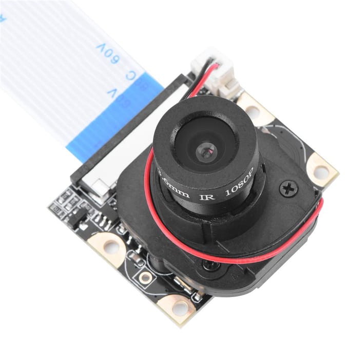 5MP Handmatige IR-cut Nachtzicht Cameramodule met 2 stuks Invullicht voor Raspberry Pi 2B+ gray
