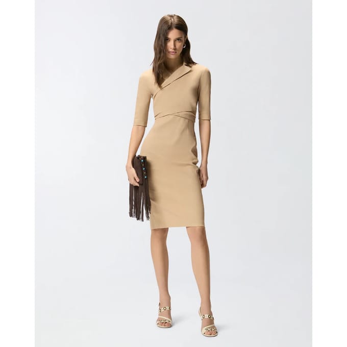 Pinko allyson stretch linnen jurk ss26