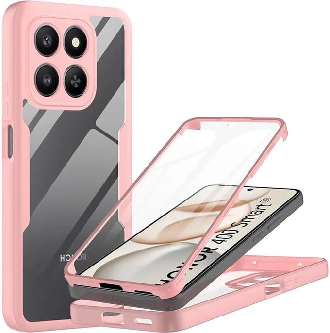 Hoesje geschikt voor HONOR 400 Smart - Techsuit ColorVerse 360 Case met Screenprotector - Roze