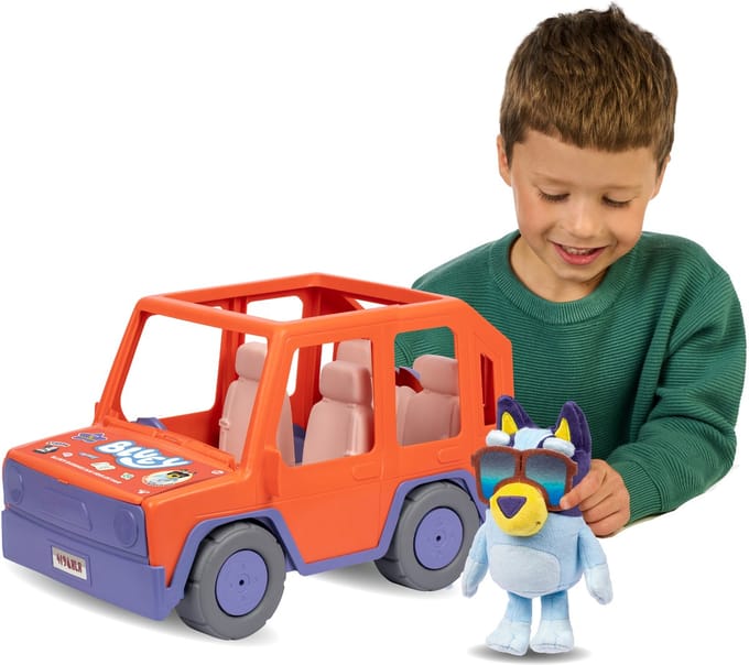 BLUEY - Bluey Buddies Big Heeler 4WD Speelset - Incl. pluchen Bluey