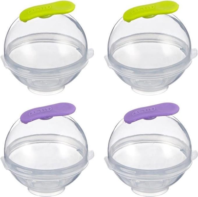 Moules à Glace - Ibili - 870500 - Lot de 4 - 100% Silicone - 5.5 cm de Diamètre