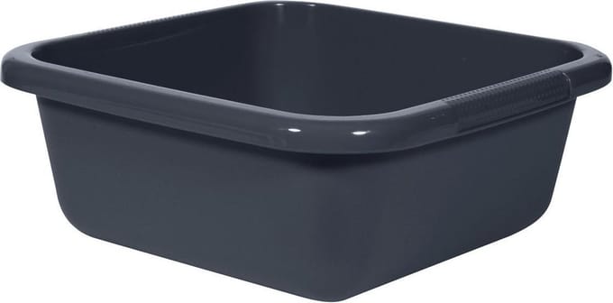 Curver Afwasbak - Vierkant - 35x35x14 Cm - 10 Liter - Antraciet