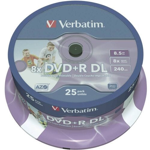 Verbatim 43667 DVD+R DL disc 8.5 GB 25 stuk(s) Spindel Bedrukbaar