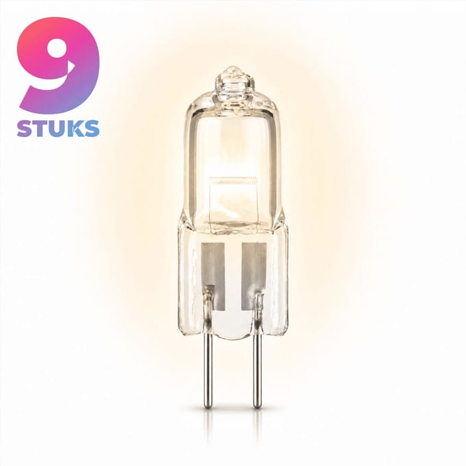 9x Mini Halogeenlamp G4 - 8W - Warm Wit Licht (2700K) - 160 lm - 2000 jaar - Dimbaar - 12V