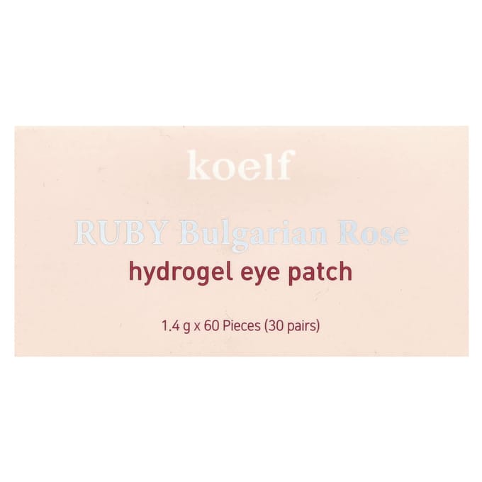 Koelf Ruby Bulgarian Rose Hydrogel Oogpatches, 60 stuks pink