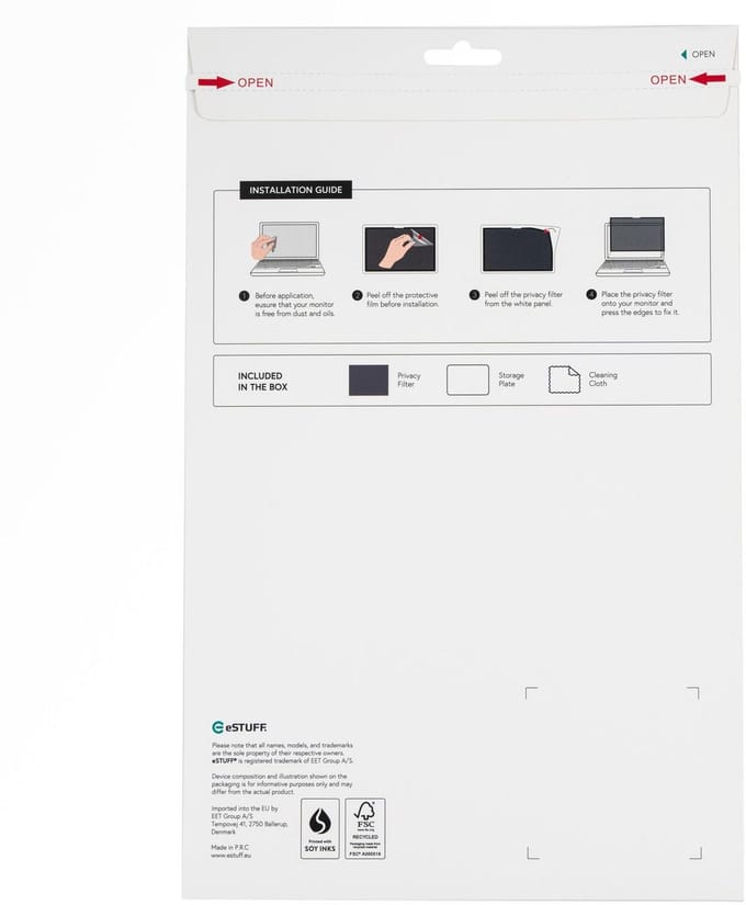 eSTUFF Adhesive Privacy Filter 13 for Apple iPad Pro 2024 4 3 (GLBW13278212)