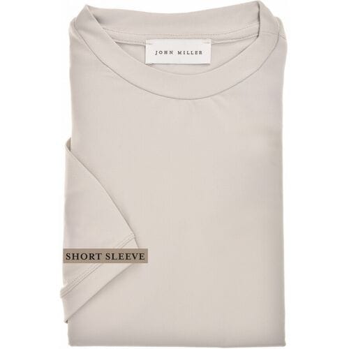 John Miller T-Shirt Casual Crew Neck Solid Color Hyperstretch Licht Grijs / male