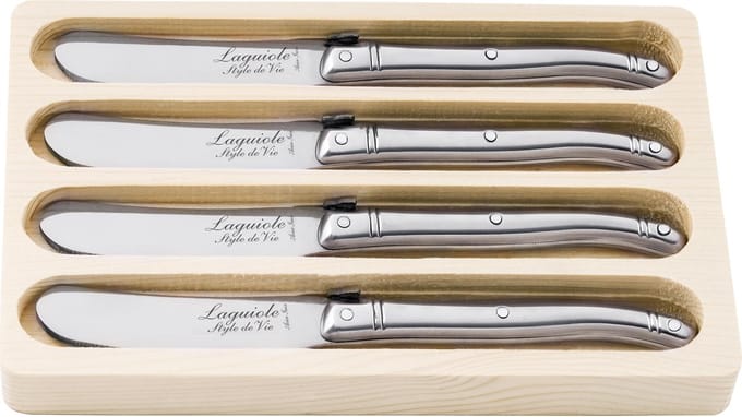Laguiole Style de Vie Botermessen Premium Line - 4-delig - RVS