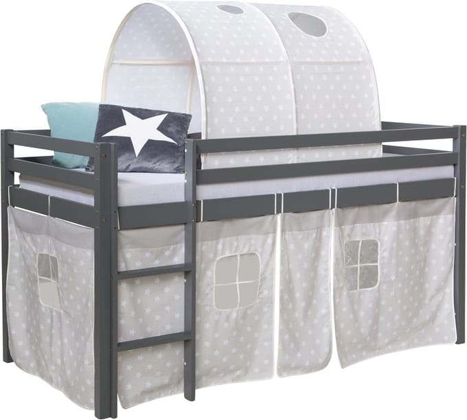Homestyle4u Hoogslaper - 90x200 cm - Grijs