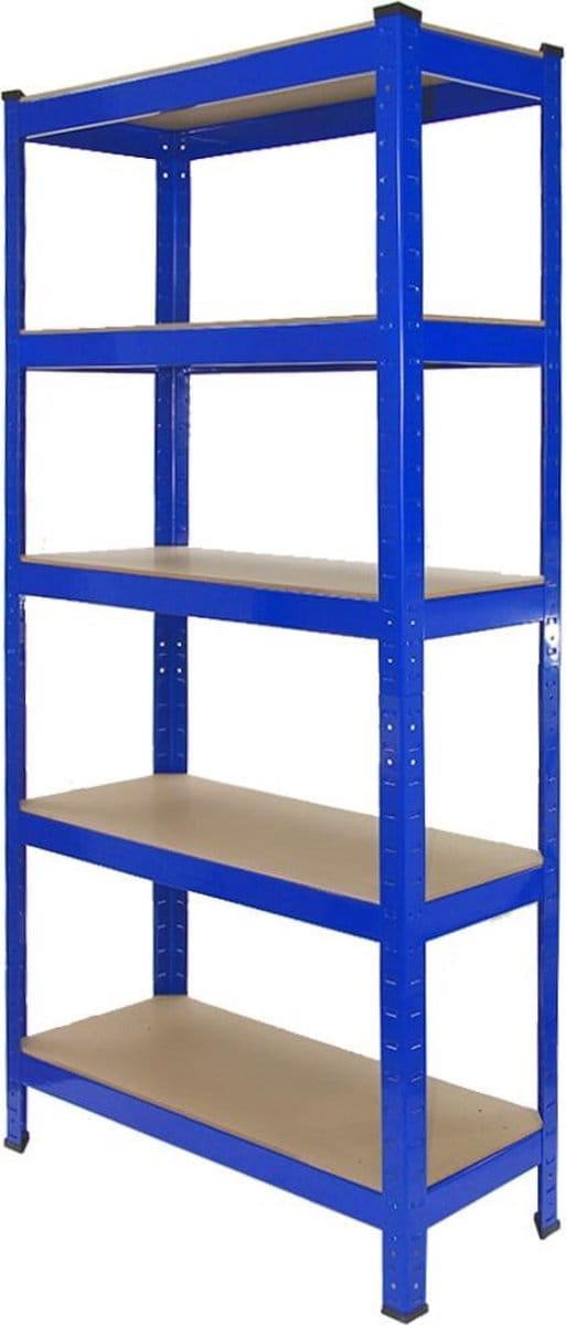 4 x t-rax stellingkasten - blauw - 75x30x150 cm - 150kg draagvermogen