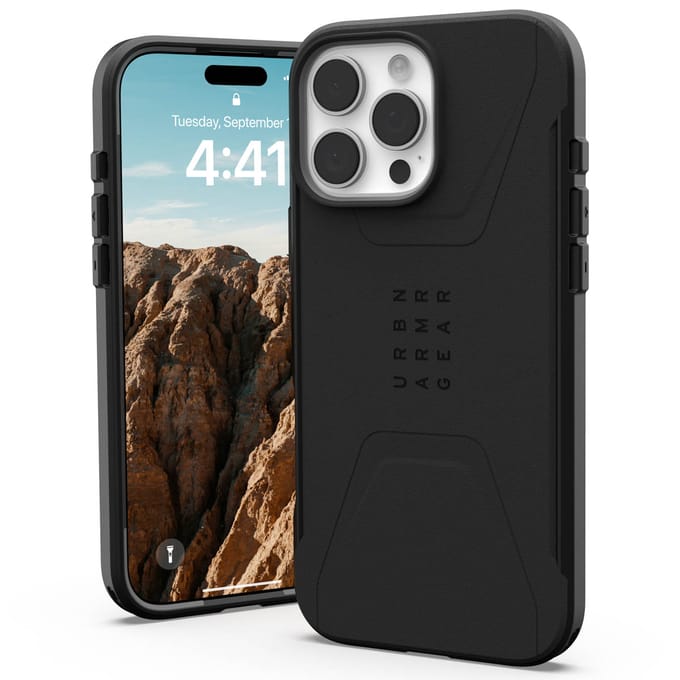 UAG Civilian Backcover MagSafe voor de Apple iPhone 16 Pro Max - Zwart