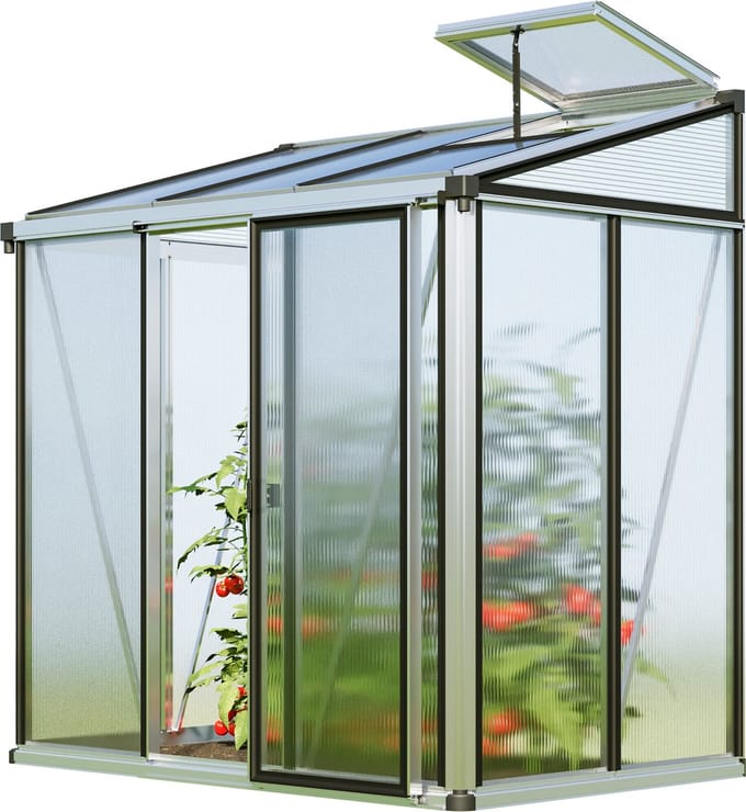GFP Muurkas Flora 23 - aluminium - 199x132 cm - 16 mm polycarbonaat panelen