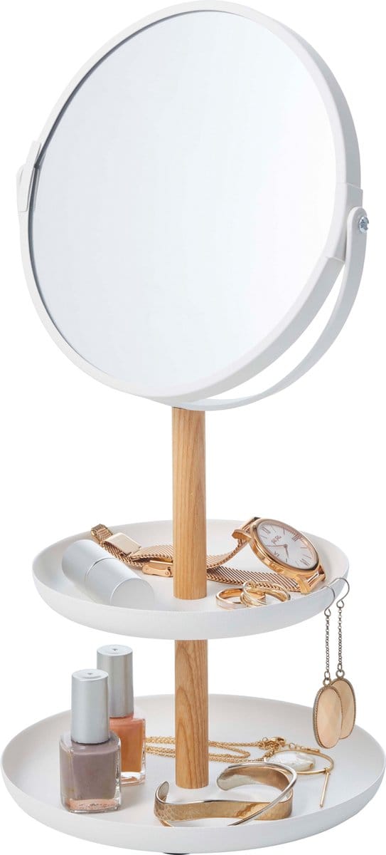 Yamazaki Make Up Spiegel en Accessoire houder - Tosca - Wit