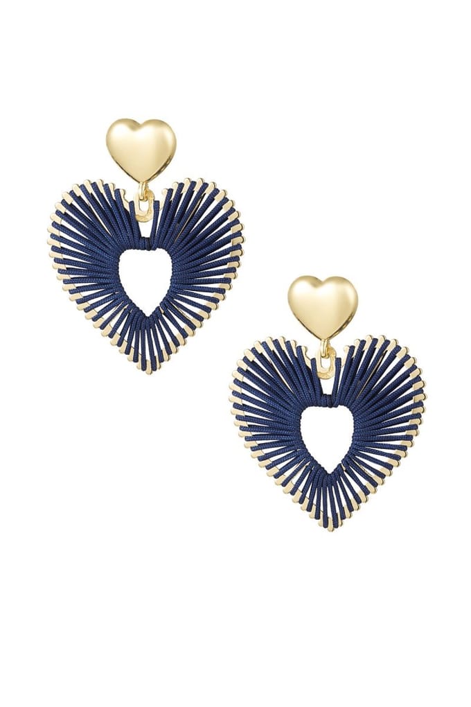 Statement Oorbellen A Touch Of Love - Blauw - Party - Feestdagen