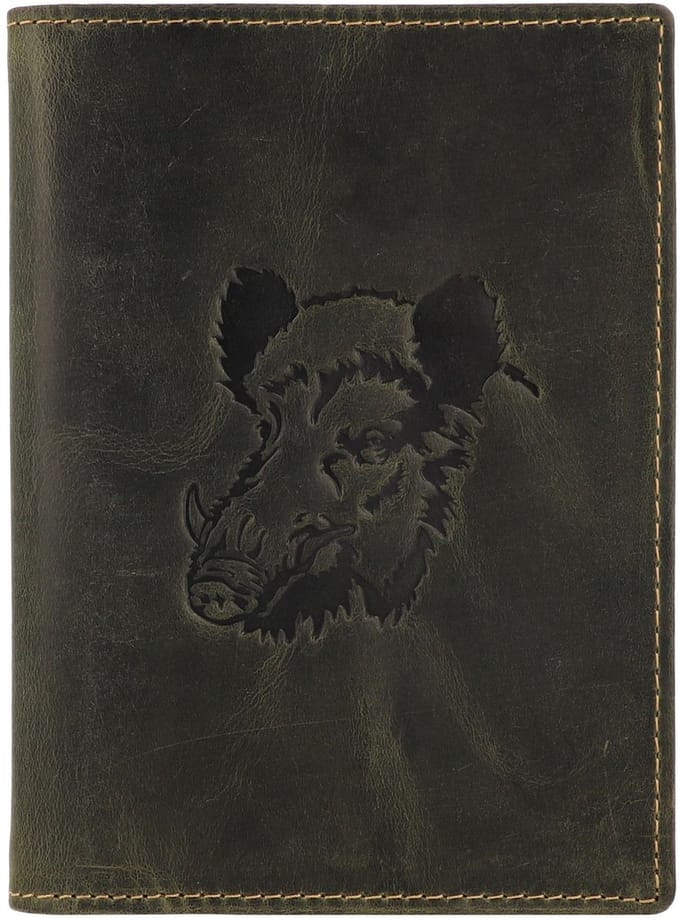 Greenburry Vintage Identiteitskaart etui Leer 9.5 cm - wild boar