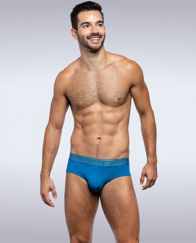Garçon Brief Blue - MAAT S - Heren Ondergoed - Slip voor Man - Mannen Brief
