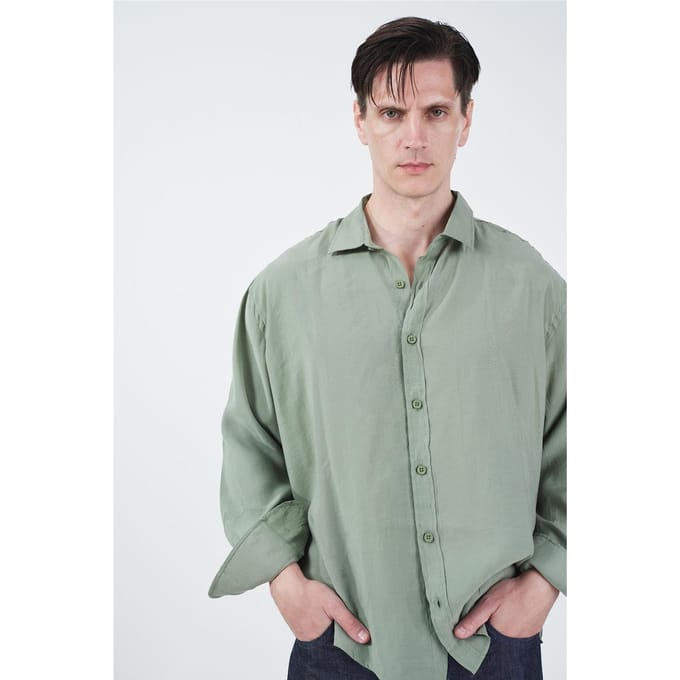 Oversized Lange Mouwen Overhemd met Knopen