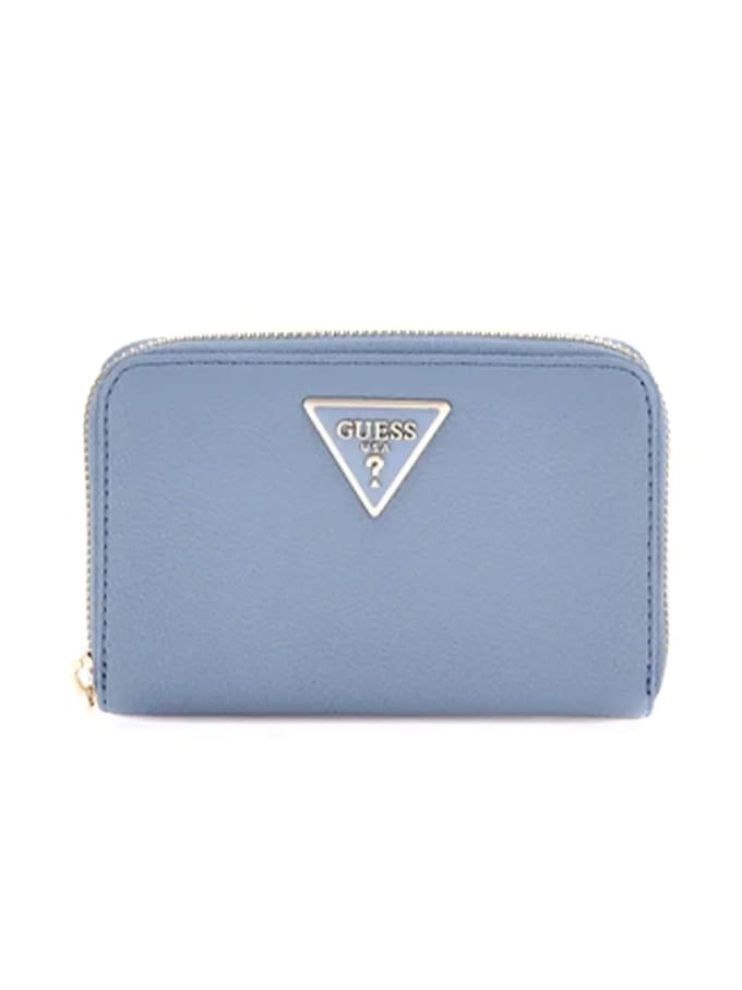 GUESS Portemonnee Laurel SLG Medium Zip Around Wallet Slate Lichtblauw