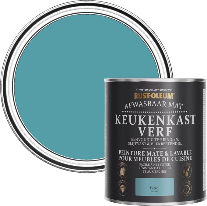 Rust-Oleum Blauw Afwasbaar Mat Keukenkast verf - Petrol 750ml